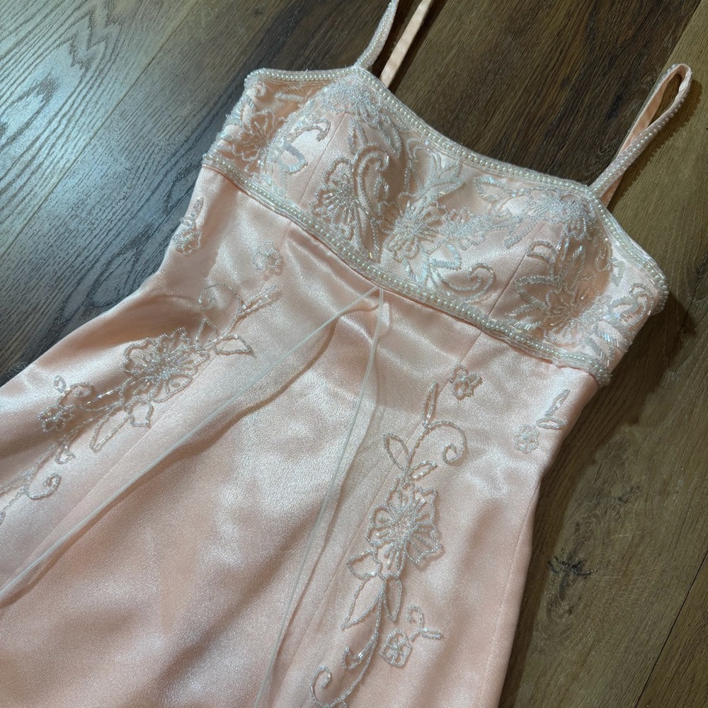Vintage Y2K Beaded Dress Vintage Beaded Dress Pink Vintage Prom Dress Fairy